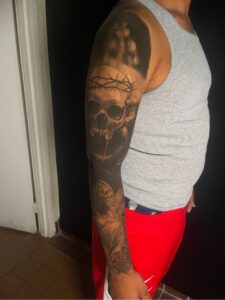 skull angel of death tattoo