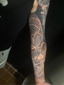 angel cathedral architecture tattoo