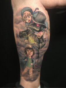 plague doctor stranger things color tattoo