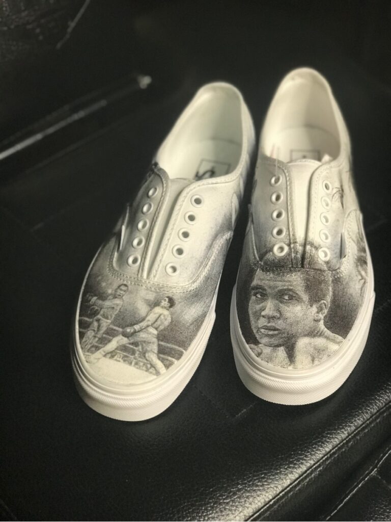muhammad ali butterfly bee boxing champ goat vans pen drawing